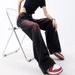 American Spring Summer New Graffiti Washed Jeans For Women Retro Design Straight Wide-Leg Long Pants_ecoleips.com