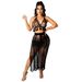 Women's Clothing Women's Sexy Hollow Tassel Knitted Beach Skirt Suit_ecoleips.com