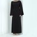 Muslim Women's New Solid Color Simple Robe Dress_ecoleips.com