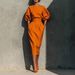 Retro-Inspired Bubble Sleeve Blouse With A-Line Skirt Set – Elegant Boat Neck & Pleated Mid-Waist For Timeless Feminine Silhouette_ecoleips.com
