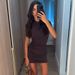 Talenza Elegant Ruched Mini Dress Women's Fashion Solid Vintage Brown Bodycon Sexy Dress Summer High Waist Party Y2k Women Dress_ecoleips.com