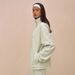 Voya Spring New Apricot Stand Up Collar Sports Suit Women's Loose Casual Long Sleeved Top Wide Leg Pants Two-piece Set_ecoleips.com