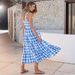 2026 Cross-Border Spring/Summer New European And American Women's Fashion Elegant Sexy Strapless Backless Striped French_ecoleips.com