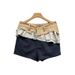 High-Waisted Layered Ruffle Shorts For Women, False Two-Piece Design Raw Edge Denim Hot Pants, Sweet & Edgy Summer Fashion_ecoleips.com