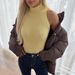 Women's Slim Fit Knit Vest – Semi High Neck Sleeveless Top For Summer Layering Flattering Silhouette_ecoleips.com