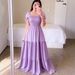 2025 Cross-Border New Spring Summer European And American Women's Off-Shoulder Floral Long Fairy Dress_ecoleips.com