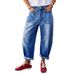 Stretch Casual Cropped Jeans Banana Style for Women Spring Autumn Summer Regular Fit Cotton Solid Color Y2K Trend_ecoleips.com