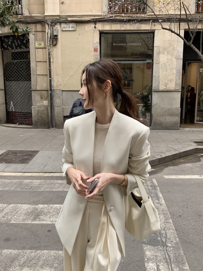 ng2510292 Korean Chic 2026 Spring New High-end French Retro Simple Loose Casual Commuter Blazer_ecoleips.com