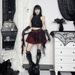 Women's Sexy Black Plaid Polka Dot Mesh Puff Skirt Irregular Style Summer 2025 New Arrival Dark Theme for Women_ecoleips.com