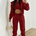 2026 New Spring Women's Clothing European And American Fashion Sports Suit Casual Versatile Fleece Hooded Sweatshirt_ecoleips.com