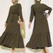 Women's Clothing Long Skirt Middle East Autumn And Winter New Texture Solid Color Long Fashion Dress_ecoleips.com
