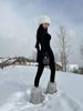 Spicy girl style sports tight fitting for women in autumn winter, with thick fleece base and long sleeved jumpsuit as_ecoleips.com