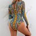 Russian Women's Long Sleeve Swimsuit Kupalnik European American Style Sun Protection Beach Dress Set Summer Autumn Polyester_ecoleips.com