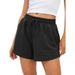2025s ETSY Summer Women's Drawstring Solid Color Casual Loose Shorts Print_ecoleips.com