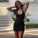Women's Sexy Low Cut V Neck Halter Neck Backless Bodycon Dress European American Style Solid Color Slimming Waisted_ecoleips.com