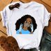 European And American Cross-border Foreign Trade Clothing, African Girl Round-neck Printed Women's Short-sleeve T-shirt_ecoleips.com