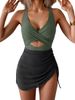 Aria Basics 2025 New European And American Style One-Piece Swimsuit, Color Block, Sexy Cross-Strap For Women, Cross-Border_ecoleips.com