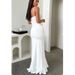 Women's Clothing Solid Color Sexy Backless Suspenders Lace Ruffled Long Skirt_ecoleips.com