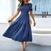 DiYun European And American Casual Resort Style Ruffle Sleeve Waist-Cinching Women's Long Dress 2025_ecoleips.com