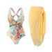 New One-piece Fashion Sexy Swimsuit For Women Slim Retro Print Explosive Swimsuit Set_ecoleips.com