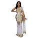 Modest Evening Dress Sequin One-Shoulder Mermaid Dress – Glamorous Long Sleeve Evening Gown With Sheer Mesh & Metallic Embellishments_ecoleips.com