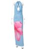 Mozision Halter Print Sexy Maxi Dress Women Gown Elegant Halter Backless Sleeveless Back Split Bodycon Club Party Long Dress_ecoleips.com