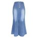 Women's Elegant A-line 2025 New Slim Fit Bodycon Plus Size Denim Mermaid Skirt_ecoleips.com