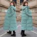 Women's Oversized Long Winter Coat, Streetwear Padded Jacket, Thickened Cotton Trench Coat For Casual Comfort_ecoleips.com