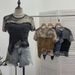 Women's Clothing Real Shot Of Raw Edge Denim Stitching Tie Dyed Mesh Slim Irregular Two Piece Short Sleeved Top Short T Shirt_ecoleips.com