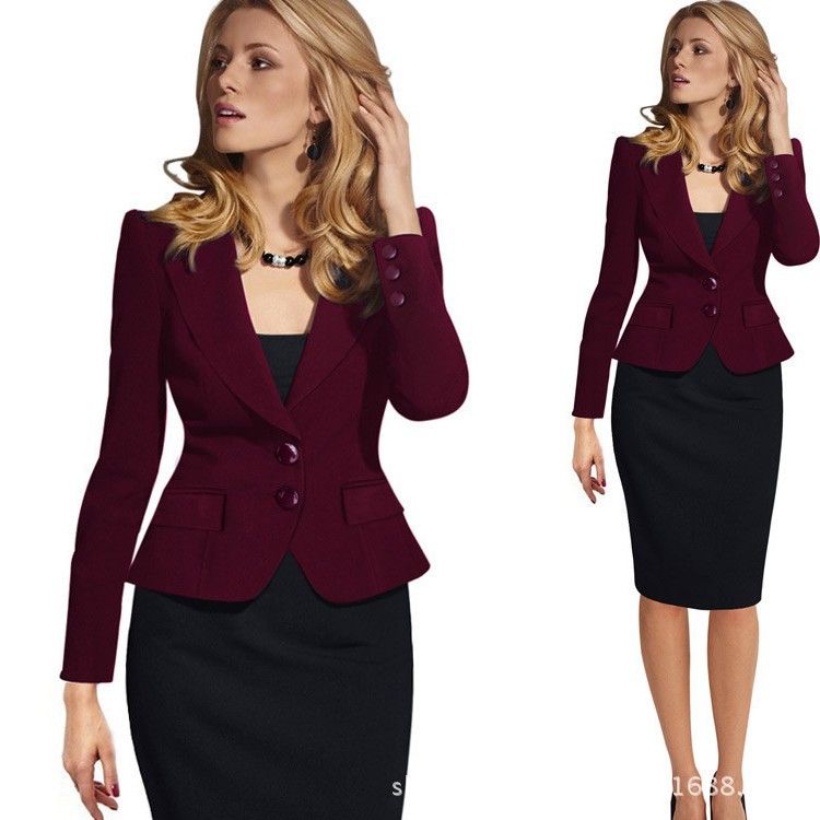 Slim Small Suit Women's Jacket_ecoleips.com
