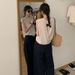 ZOEVA Ice Silk Apricot Color Cross Knit Sweater Women's Summer Camisole Women's Design Sense Open-back Foreign Style Slimming Sleeveless Top_ecoleips.com