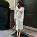 Talenza Women Polka Dot Dress Fashion Satin Print Contrast V-Neck High-Waisted New Dress Summer Elegant Female Party Dress 2026_ecoleips.com