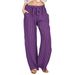 Aria Basics Cross-border Women's Clothing 2024 New Style European And American Plus-size Loose Striped Cotton-linen Casual_ecoleips.com