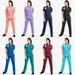 Men And Women Stand Collar Zipper Hand Washing Clothes Nurse Clothes Work Clothes Suit Doctor Nurse Beauty Salon SPA Work Clothes_ecoleips.com