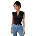 Cross-border Independent Site 2026 Summer New Women's V-neck Sleeveless Top With Shiny Sequin Decoration_ecoleips.com