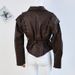 Women's Vintage-Inspired PU Leather Jacket With Belted Waist & Notched Lapel – Stylish Faux Leather Coat For Winter & Fall_ecoleips.com