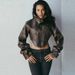 Women's Slim-Fit PU Leather Jacket – High Neck Zip-Up Biker Style (Faux Leather Cropped Coat For Fall/Winter)_ecoleips.com