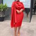 Women's Asymmetrical High-Neck Midi Dress – Stretchy Polyester Blend, Fall/Winter Fashion, Zipper Detail_ecoleips.com