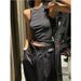 ZA Women's Summer New Washed Rib Sleeveless T-Shirt Vest Spice Girls Slim Top 3253 301 250_ecoleips.com