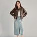 Aria Basics 26 Spring New PU Leather With Turn-down Collar, Vintage Short Drawstring Hong Kong Style Women's Jacket 18663_ecoleips.com