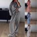 Women's Fashion Casual Suit Striped Long Sleeved Top And High Waisted Trousers Spring Autumn Clothing Set Style_ecoleips.com