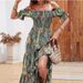 2026 Women Boho Bohemian Holiday Dress, One Shoulder Princess Sleeve Vacation Casual Maxi Dress_ecoleips.com