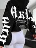 Stylish Printed Thickened Versatile Long-sleeved Loose Hooded Sweatshirt_ecoleips.com