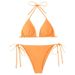 Women's Clothing Women's Style Solid Color Two Piece Swimsuit Sexy Push-Up Deep V Bikini Tight Fitting High End_ecoleips.com