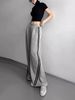 SC001 Striped Sports Women's New Loose Two-stripe Casual Sweatpants Straight Wide-leg Pants For Women_ecoleips.com