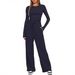 Women's Long-Sleeve Casual Suit Set – Premium 210g Polyester-Spandex, Wrinkle-Free & Comfort-Fit (Navy/Pink/Black/Khaki/Beige/More)_ecoleips.com