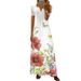 Spring/Summer Women's Fashion Short-Sleeved Print Lace Dress_ecoleips.com