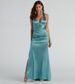 Women's Clothing Black Swing Collar Hip Dress Banquet Elegant Satin High Waist Suspender Dress_ecoleips.com