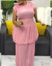 Women's Clothing New Solid Color Dense Edge Stitching Sleeveless Lace Up Large Size Women's Dress_ecoleips.com