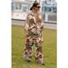 Women's Clothing new long sleeved leisure vacation two piece suit INS loose printed pocket solid suit_ecoleips.com